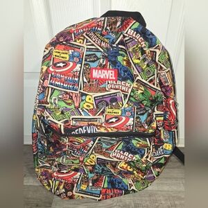 Marvel Comic Print Backpack, Full Sized Backpack With Various Marvel Characters